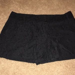 Black lace summer shorts
